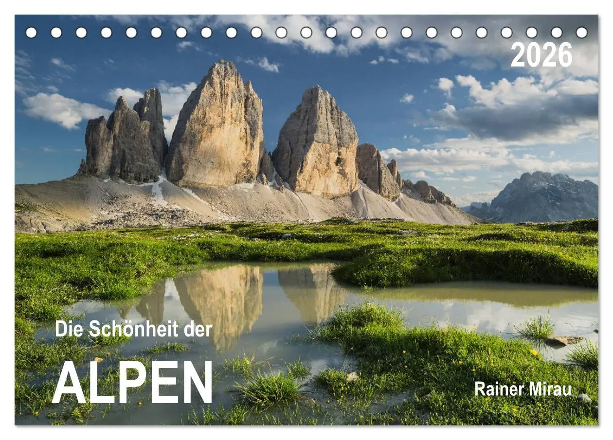 Cover: 9783457861295 | Die Schönheit der Alpen (Tischkalender 2026 DIN A5 quer), CALVENDO...