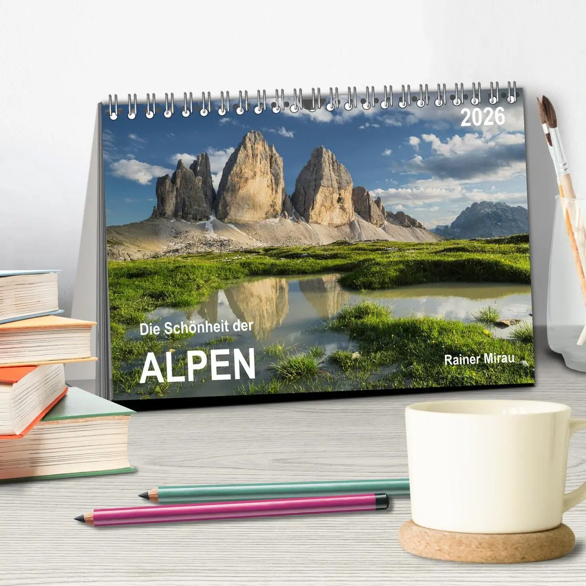 Bild: 9783457861295 | Die Schönheit der Alpen (Tischkalender 2026 DIN A5 quer), CALVENDO...