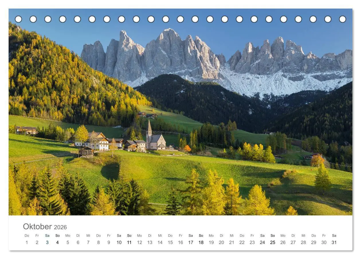 Bild: 9783457861295 | Die Schönheit der Alpen (Tischkalender 2026 DIN A5 quer), CALVENDO...
