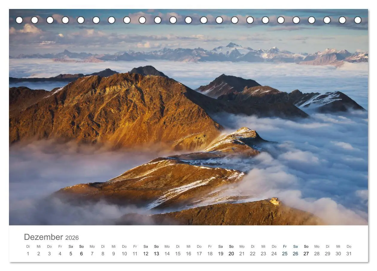 Bild: 9783457861295 | Die Schönheit der Alpen (Tischkalender 2026 DIN A5 quer), CALVENDO...