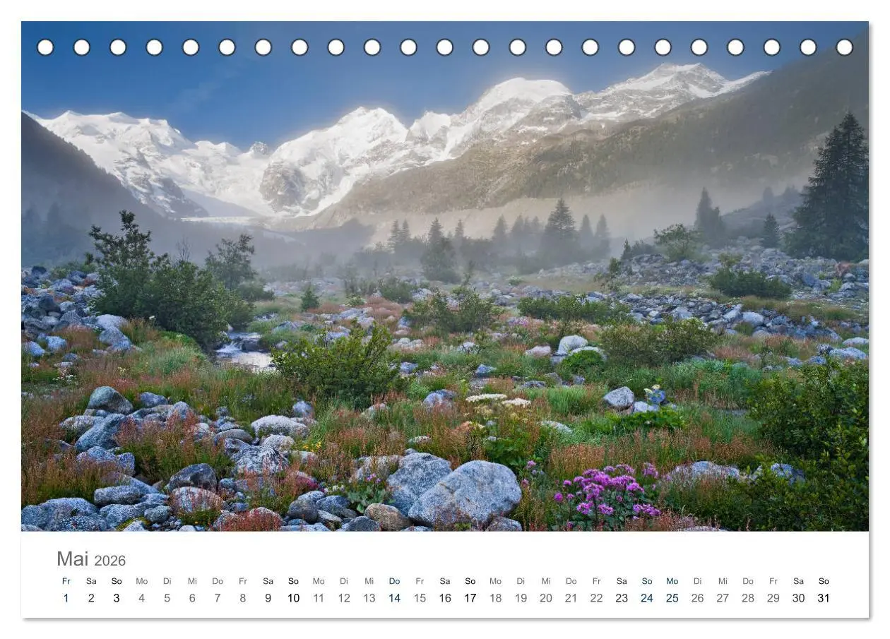 Bild: 9783457861295 | Die Schönheit der Alpen (Tischkalender 2026 DIN A5 quer), CALVENDO...