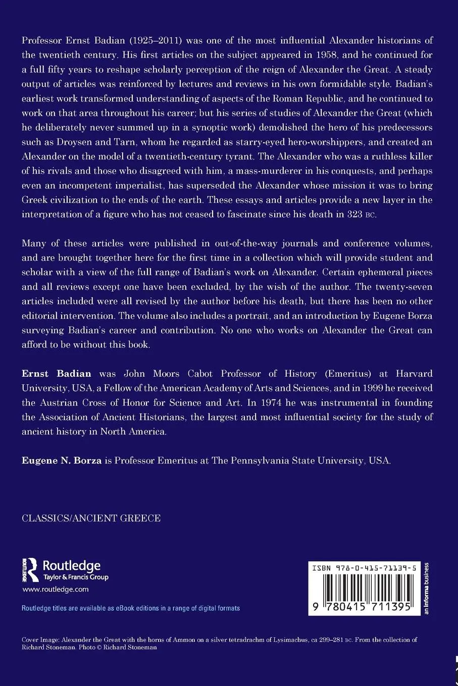 Rückseite: 9780415711395 | Collected Papers on Alexander the Great | Ernst Badian | Taschenbuch