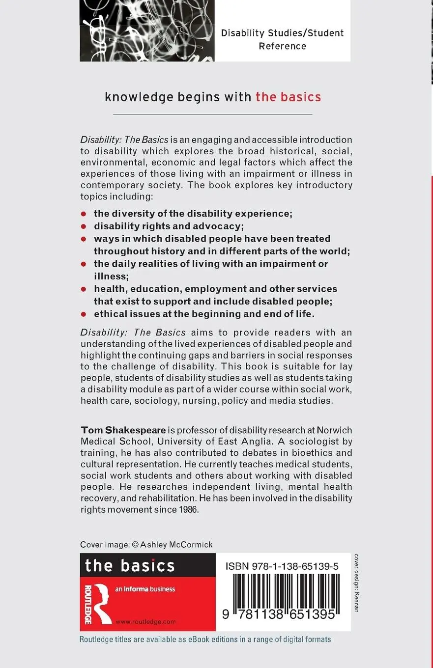 Rückseite: 9781138651395 | Disability | The Basics | Tom Shakespeare | Taschenbuch | Englisch