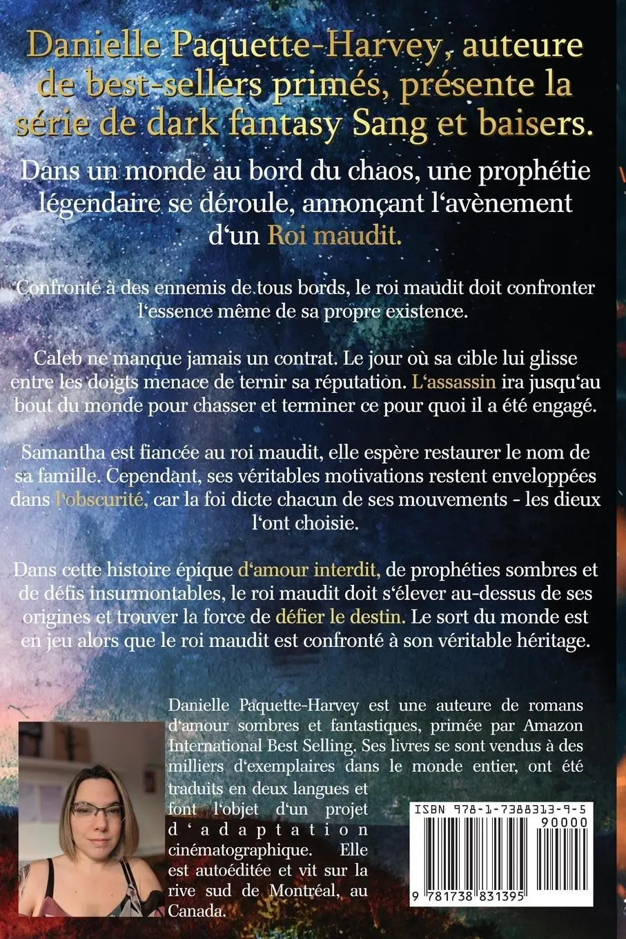 Rückseite: 9781738831395 | Roi Maudit | Une romance sombre de vampires | Danielle Paquetteharvey
