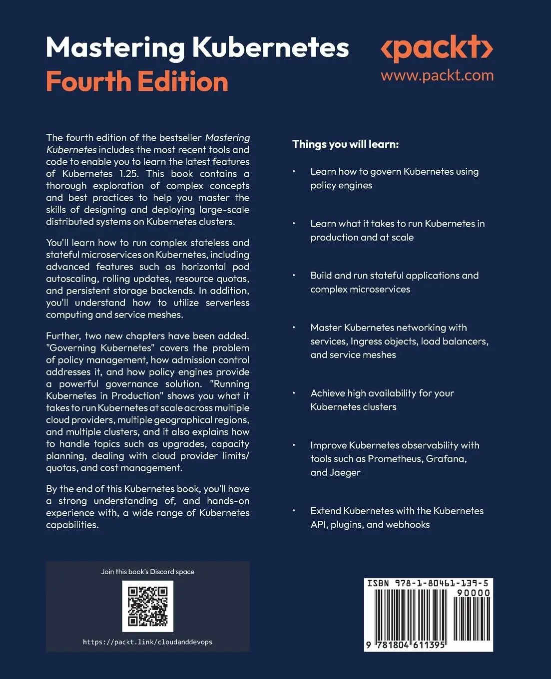 Rückseite: 9781804611395 | Mastering Kubernetes - Fourth Edition | Gigi Sayfan | Taschenbuch