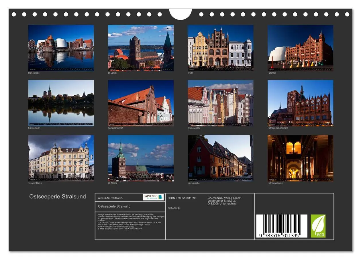 Bild: 9783516011395 | Ostseeperle Stralsund (Wandkalender 2026 DIN A4 quer), CALVENDO...