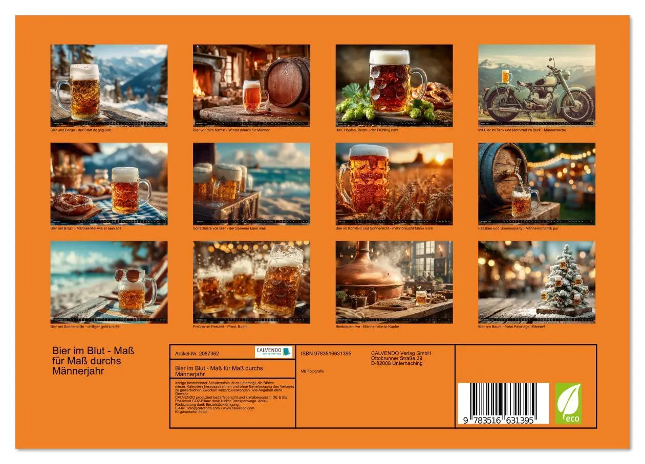 Bild: 9783516631395 | Bier im Blut - Maß für Maß durchs Männerjahr (Wandkalender 2026 DIN...