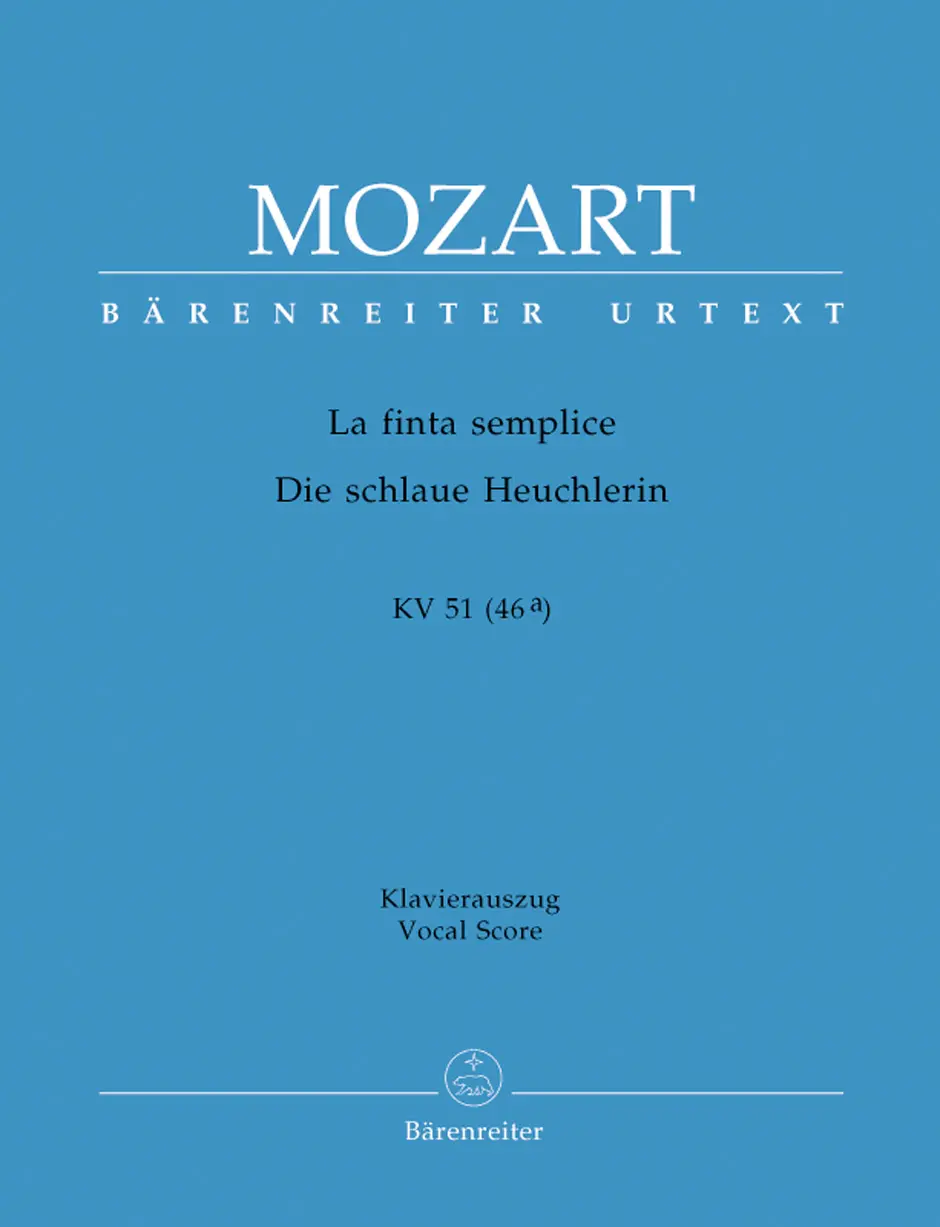 Cover: 9790006451395 | La finta semplice/Die schlaue Heuchlerin KV 51 | Wolfgang A Mozart