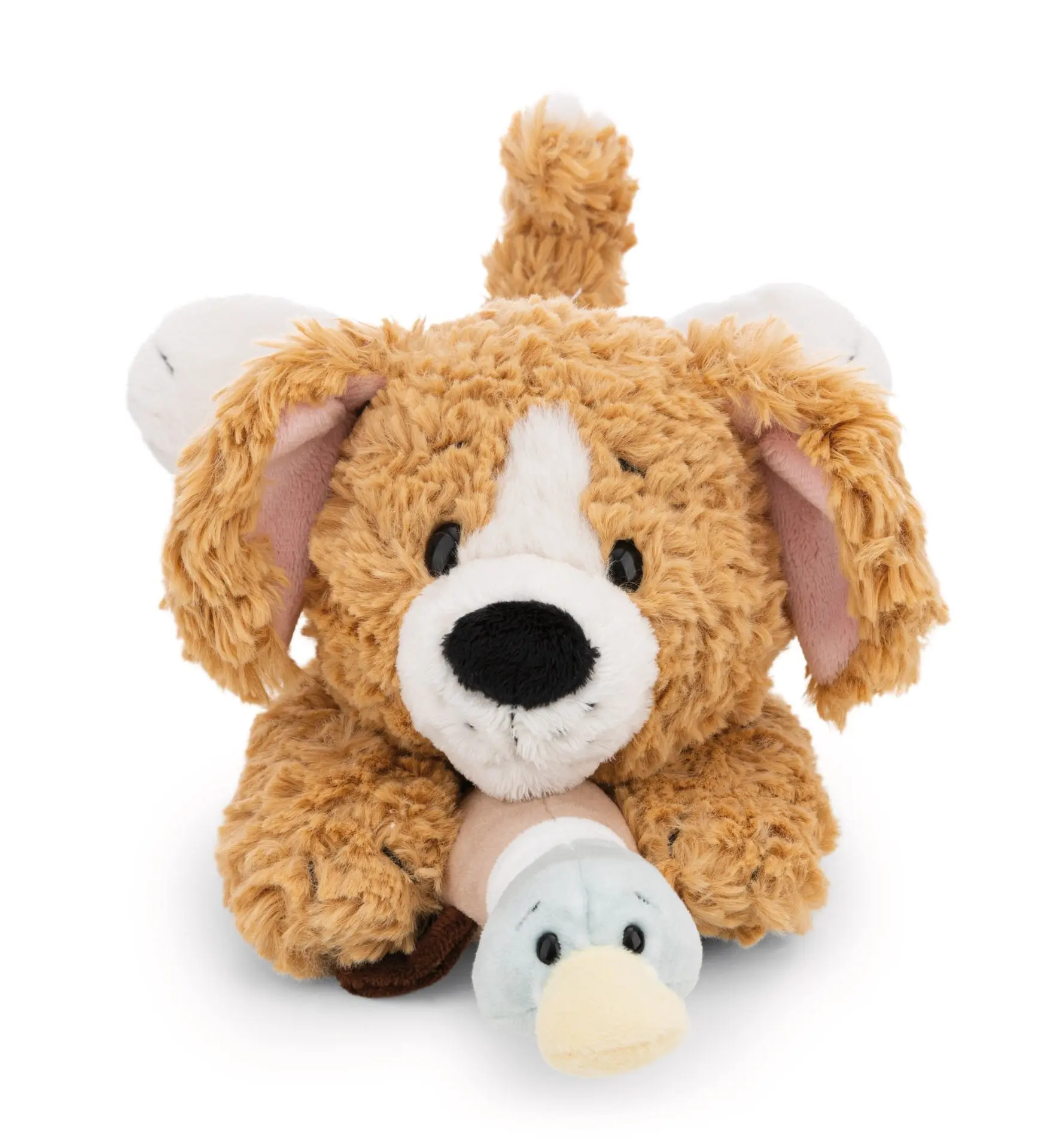 Cover: 4012390621495 | Nici 62149 Kuscheltier Hund braun &amp; Ente 30cm liegend | Homies | 62149