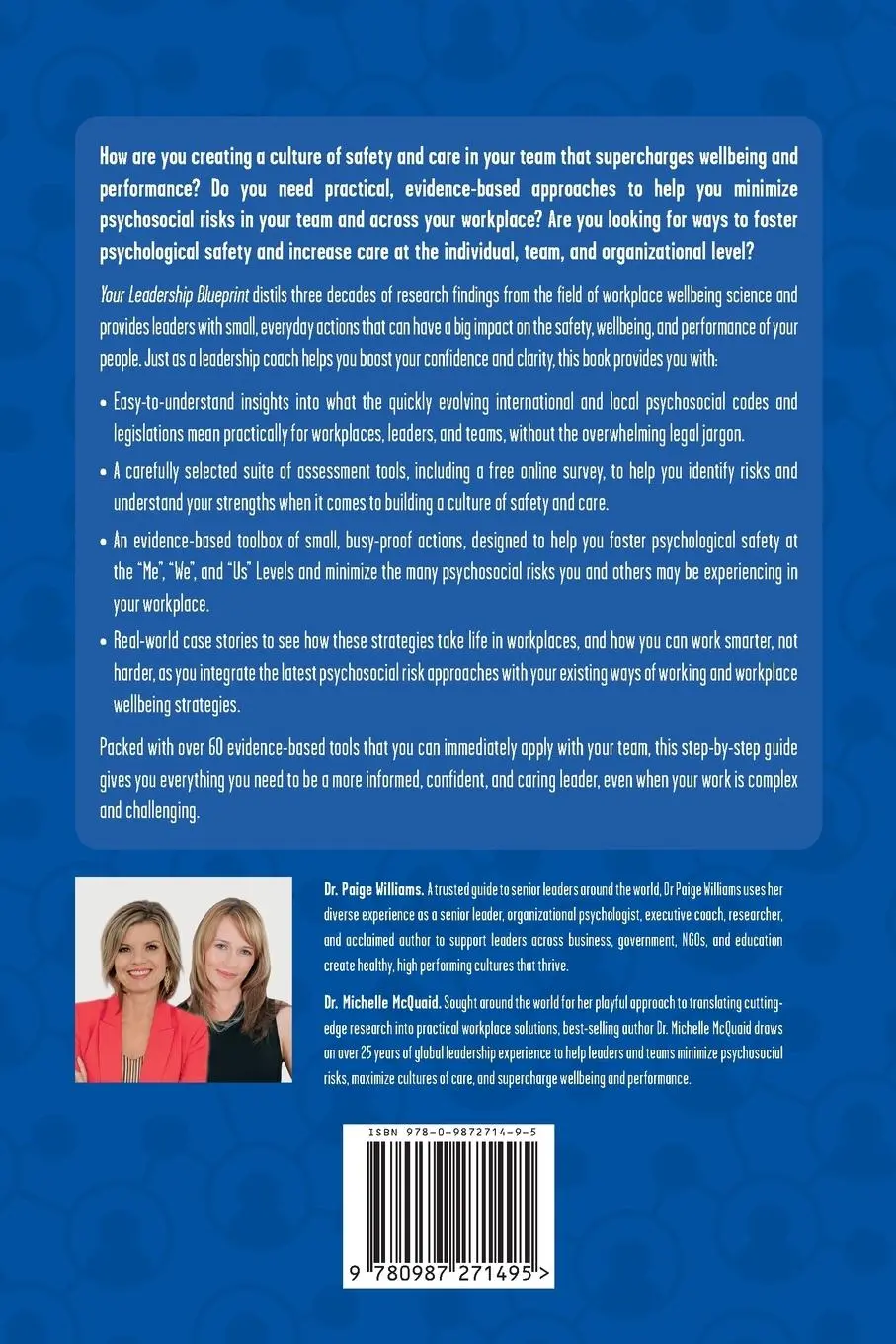 Rückseite: 9780987271495 | Your Leadership Blueprint | Fostering Psychosocial Safety At Work