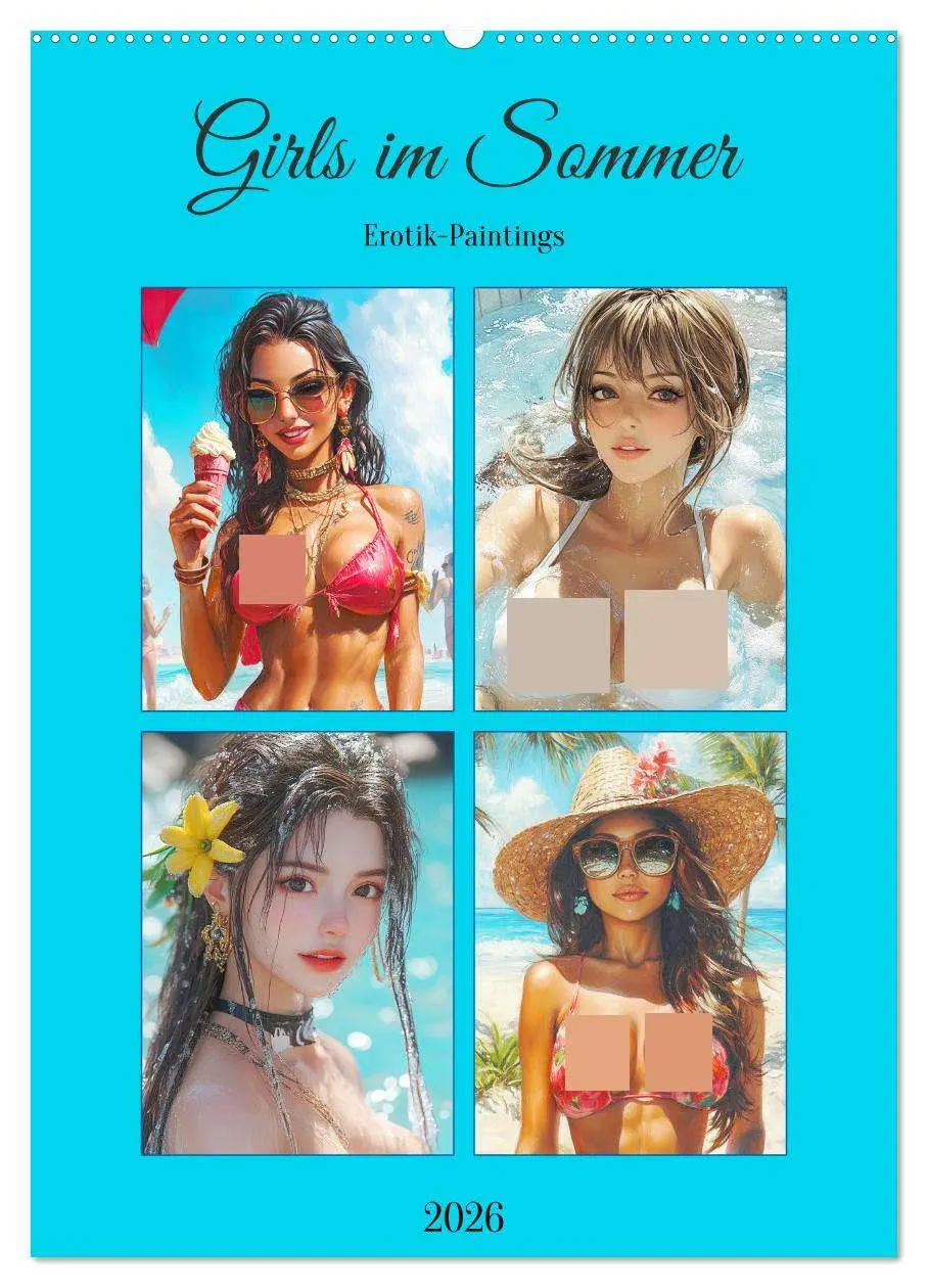 Cover: 9783516241495 | Girls im Sommer. Erotik-Paintings (Wandkalender 2026 DIN A2 hoch),...