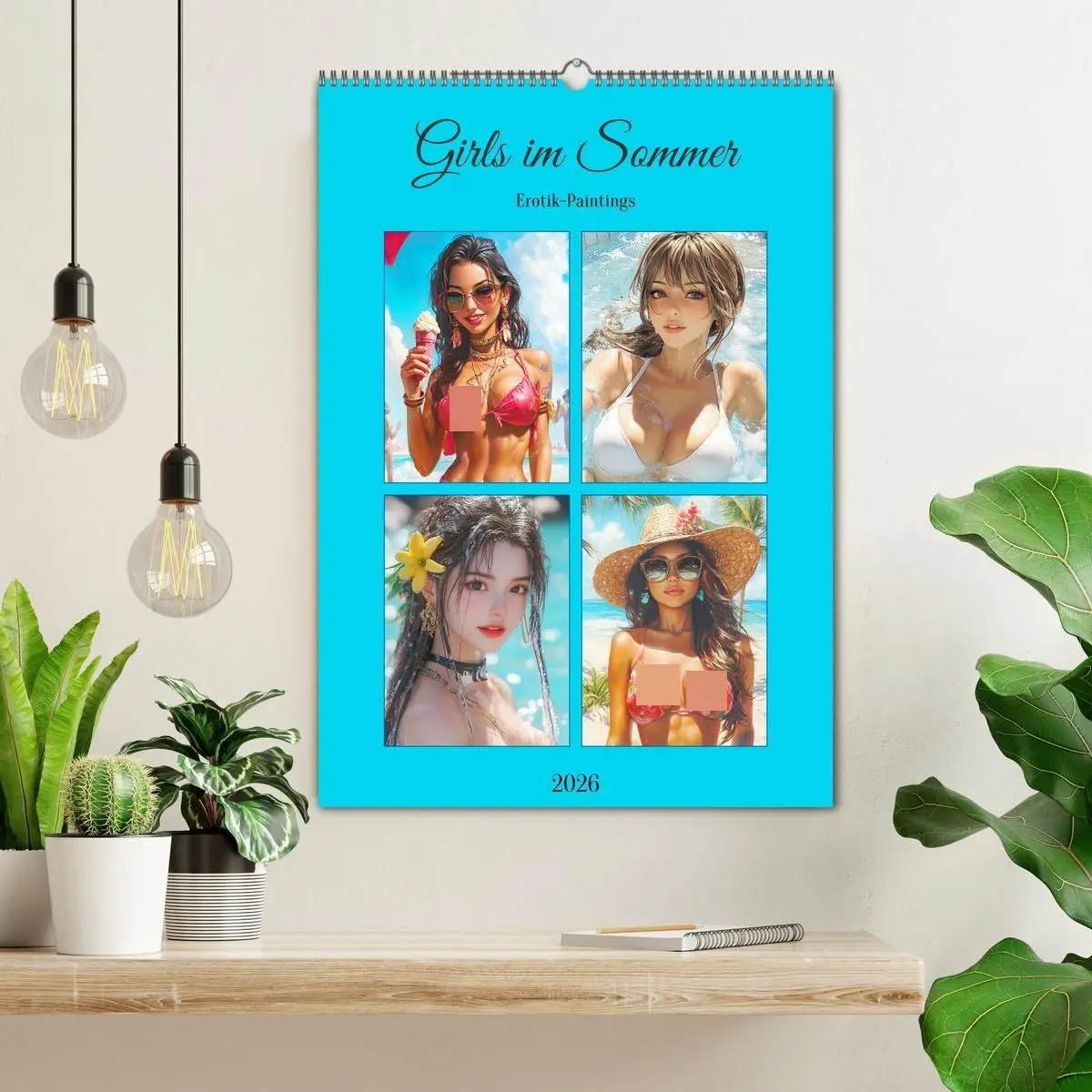 Bild: 9783516241495 | Girls im Sommer. Erotik-Paintings (Wandkalender 2026 DIN A2 hoch),...