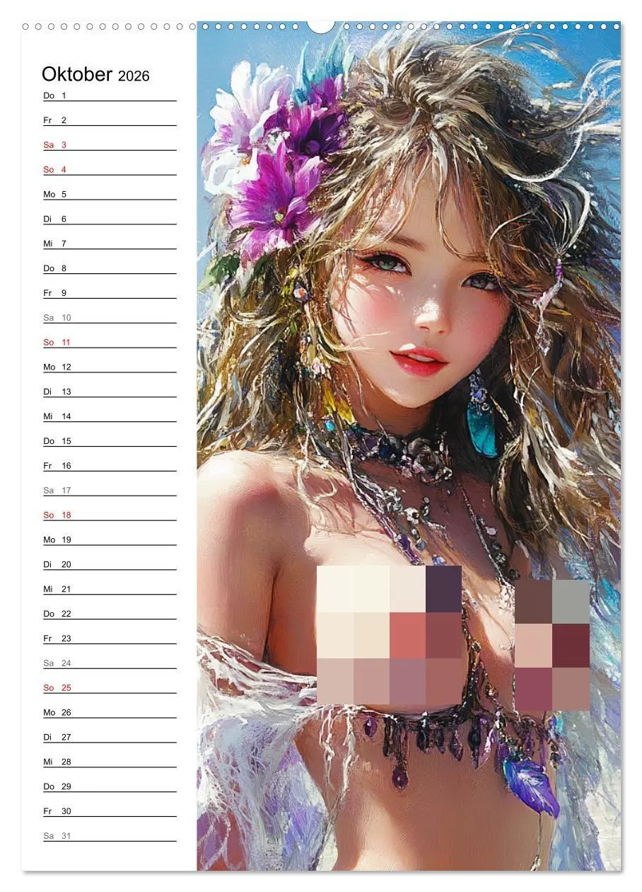 Bild: 9783516241495 | Girls im Sommer. Erotik-Paintings (Wandkalender 2026 DIN A2 hoch),...