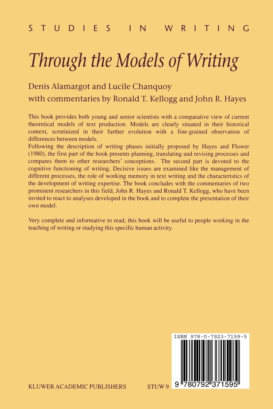 Rückseite: 9780792371595 | Through the Models of Writing | L. Chanquoy (u. a.) | Taschenbuch