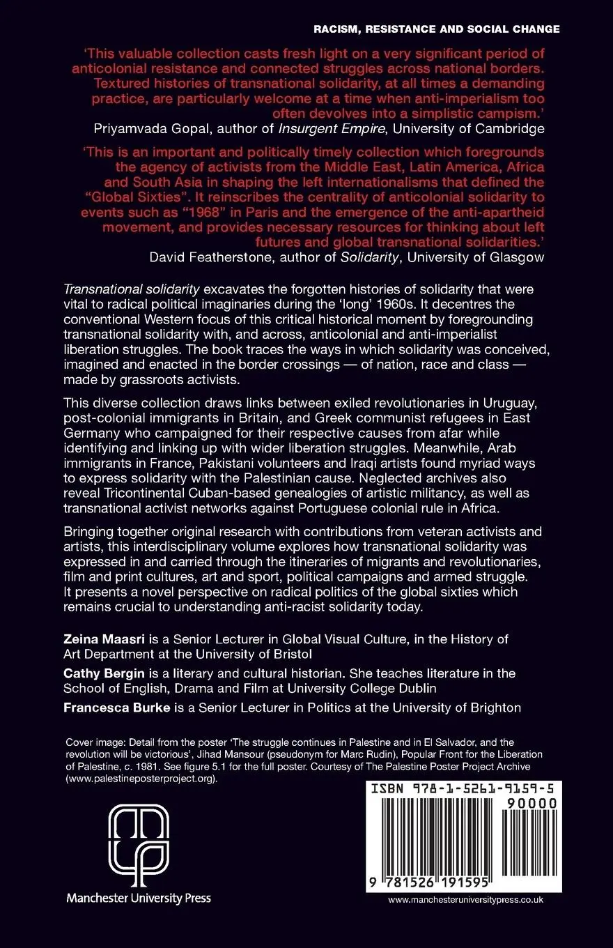 Rückseite: 9781526191595 | Transnational solidarity | Anticolonialism in the global sixties