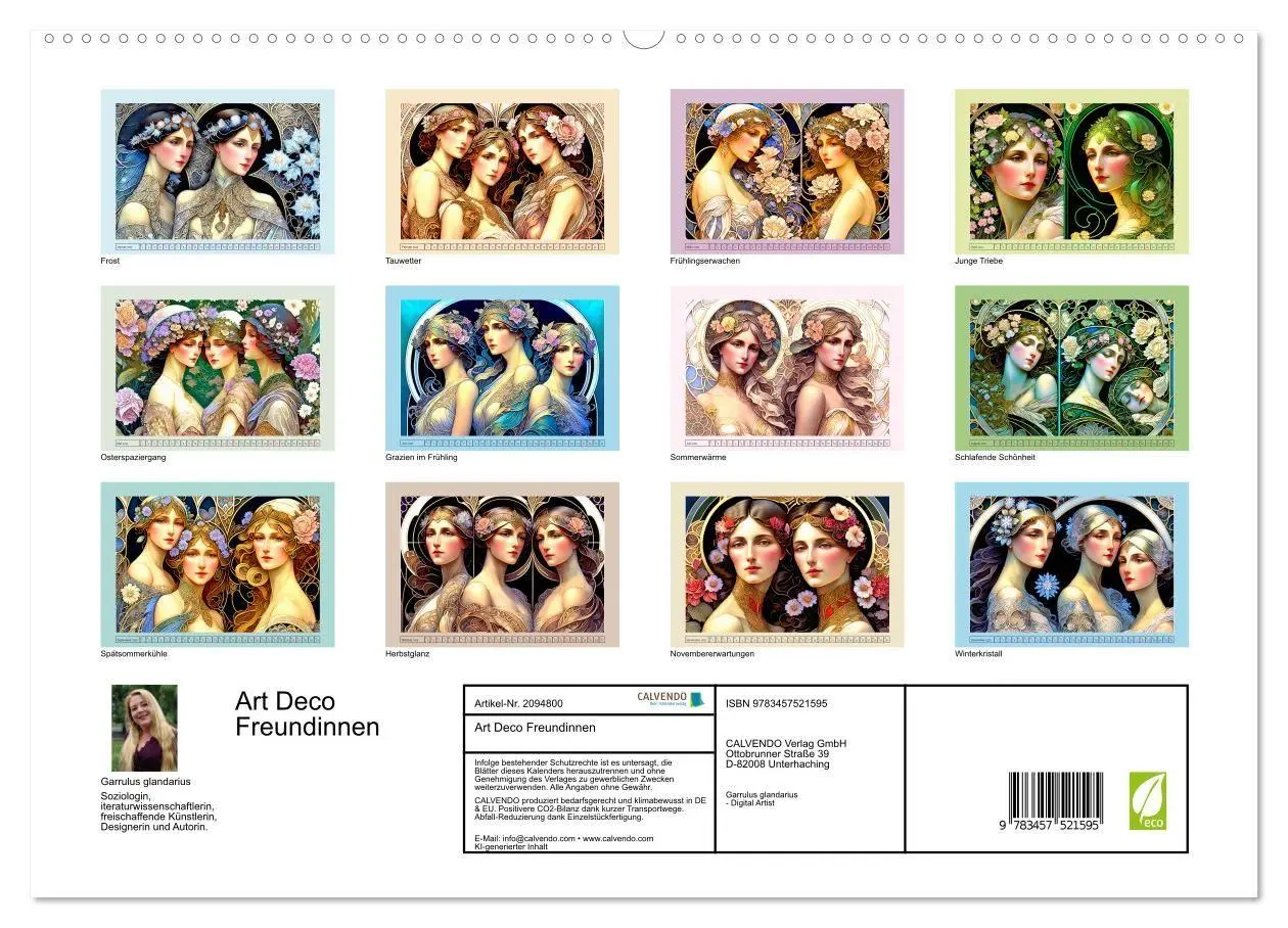 Bild: 9783457521595 | Art Deco Freundinnen (hochwertiger Premium Wandkalender 2026 DIN A2...