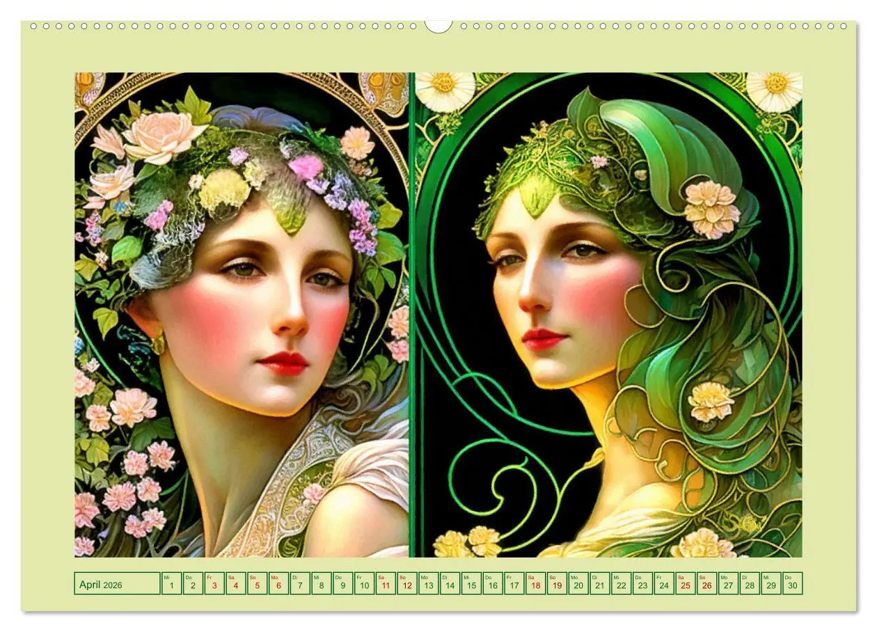 Bild: 9783457521595 | Art Deco Freundinnen (hochwertiger Premium Wandkalender 2026 DIN A2...