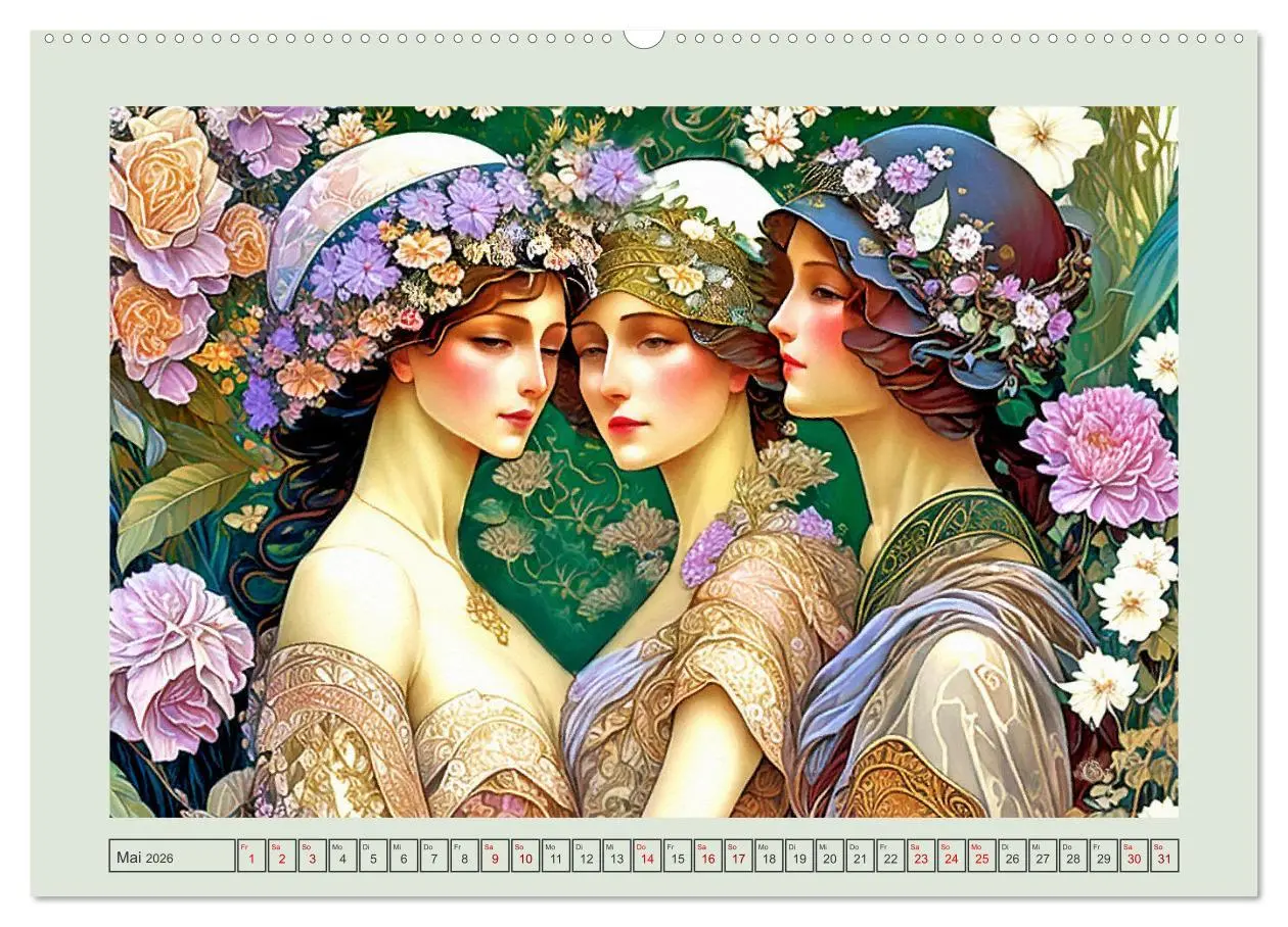 Bild: 9783457521595 | Art Deco Freundinnen (hochwertiger Premium Wandkalender 2026 DIN A2...