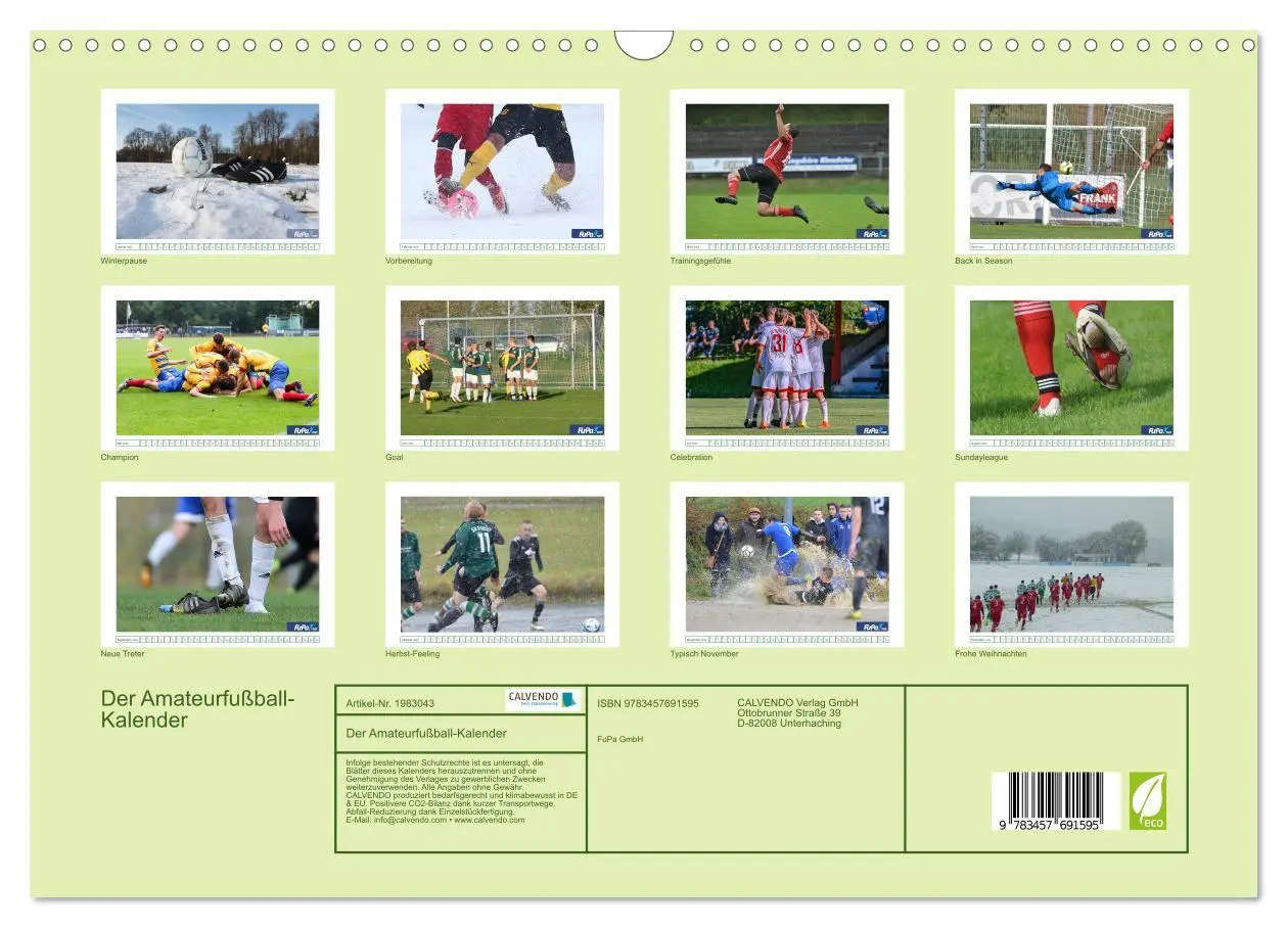 Bild: 9783457691595 | Der Amateurfußball-Kalender (Wandkalender 2026 DIN A3 quer),...