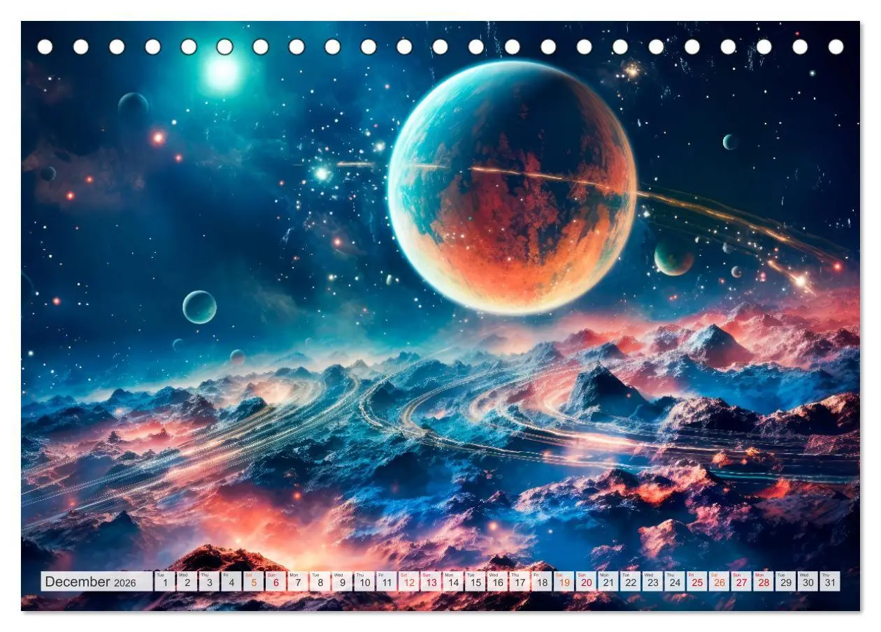 Bild: 9783516541595 | SCIENCE FICTION Life on distant planets (Desk Calendar 2026 DIN A5...