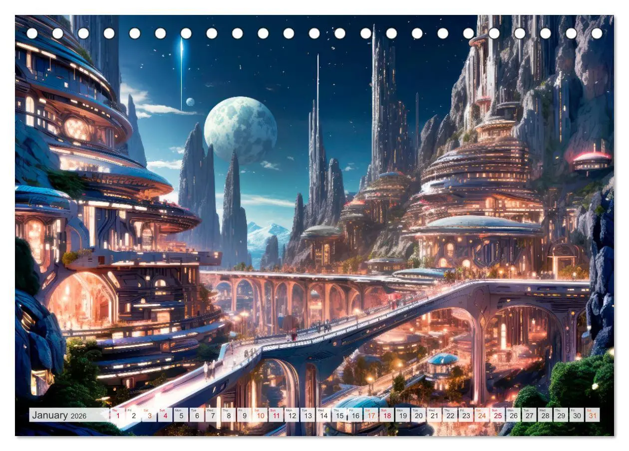 Bild: 9783516541595 | SCIENCE FICTION Life on distant planets (Desk Calendar 2026 DIN A5...