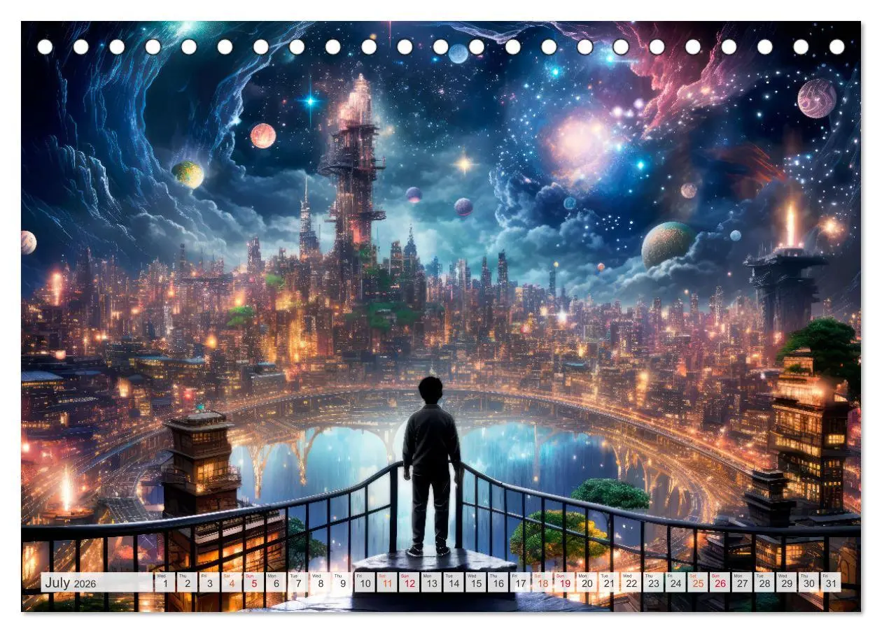 Bild: 9783516541595 | SCIENCE FICTION Life on distant planets (Desk Calendar 2026 DIN A5...