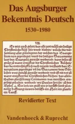 Cover: 9783525521595 | Das Augsburger Bekenntnis Deutsch 1530-1980 | Revidierter Text | Buch