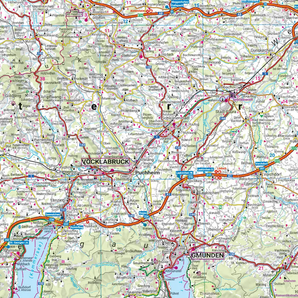 Rückseite: 9783707921595 | Oberösterreich - Salzkammergut, Straßen- und Freizeitkarte...
