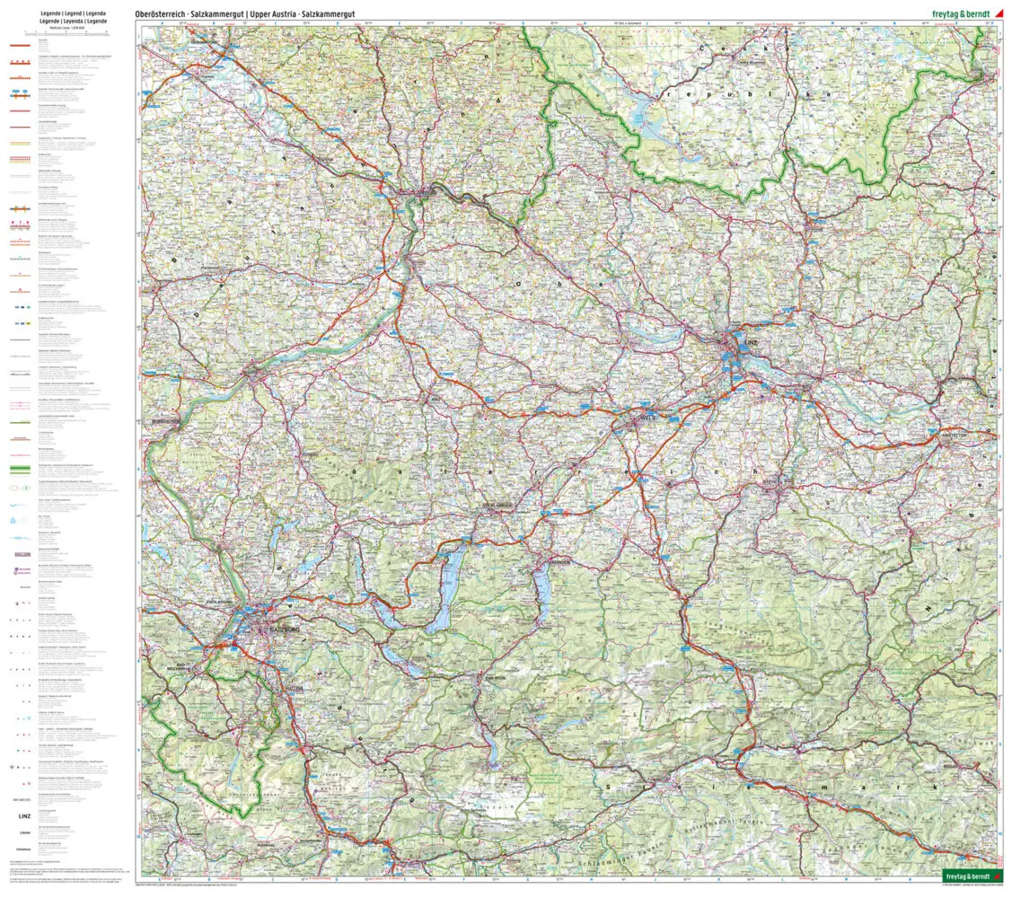 Bild: 9783707921595 | Oberösterreich - Salzkammergut, Straßen- und Freizeitkarte...