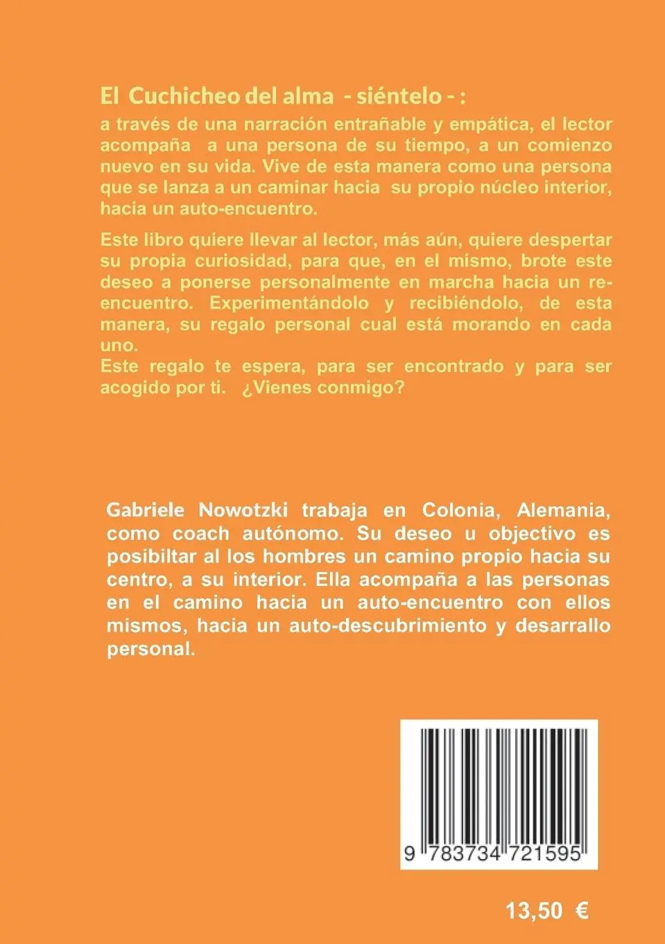 Rückseite: 9783734721595 | El Cuchicheo del alma | - Siéntelo - | Gabriele Nowotzki | Taschenbuch