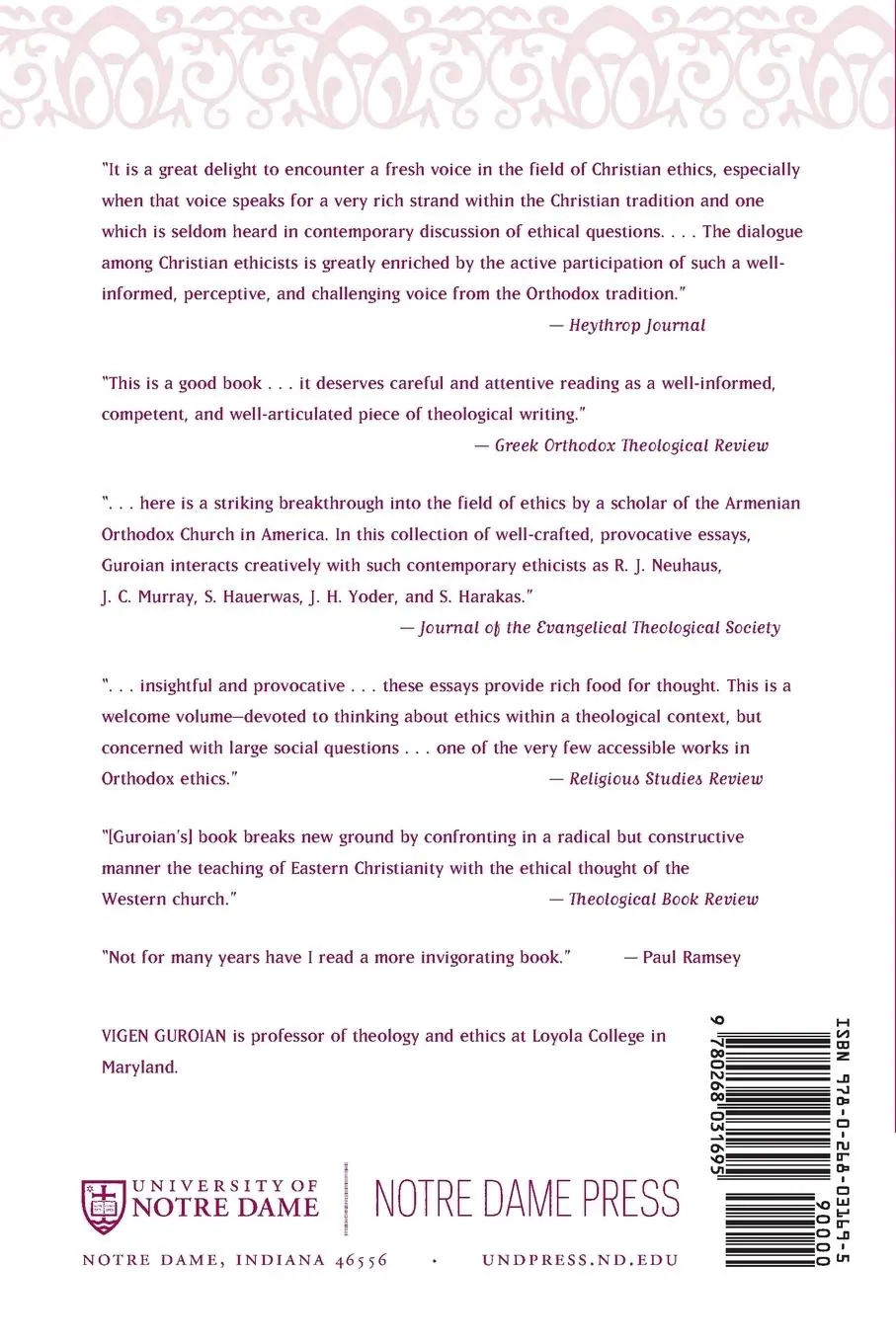 Rückseite: 9780268031695 | Incarnate Love | Essays in Orthodox Ethics, Second Edition | Guroian