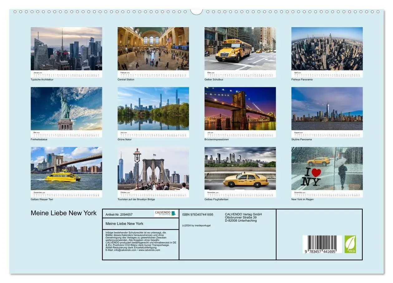 Bild: 9783457441695 | Meine Liebe New York (hochwertiger Premium Wandkalender 2026 DIN A2...