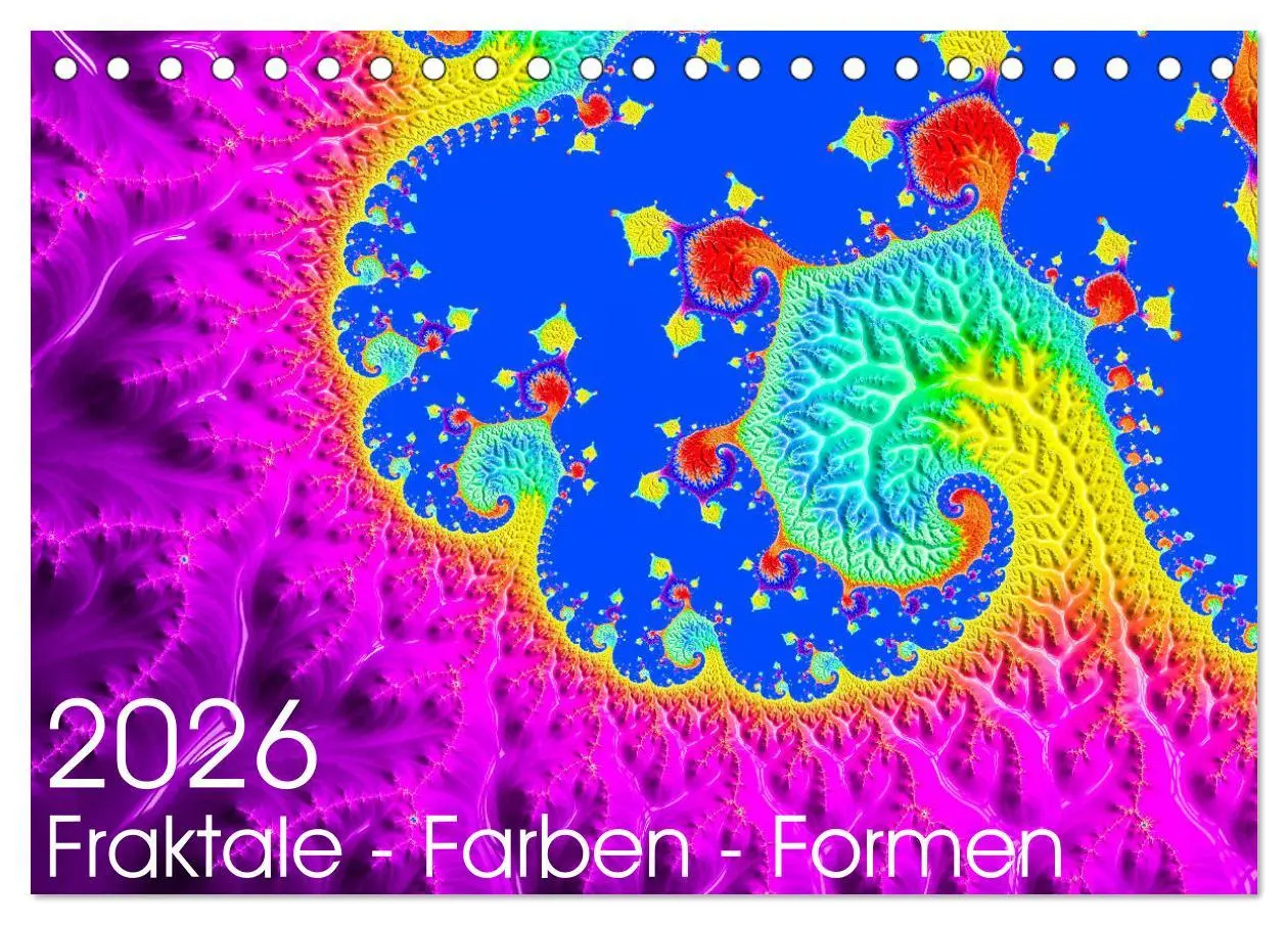 Cover: 9783457751695 | Fraktale - Farben - Formen 2026 (Tischkalender 2026 DIN A5 quer),...