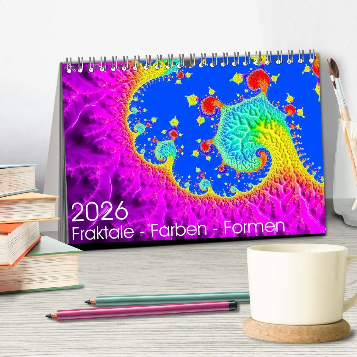 Bild: 9783457751695 | Fraktale - Farben - Formen 2026 (Tischkalender 2026 DIN A5 quer),...