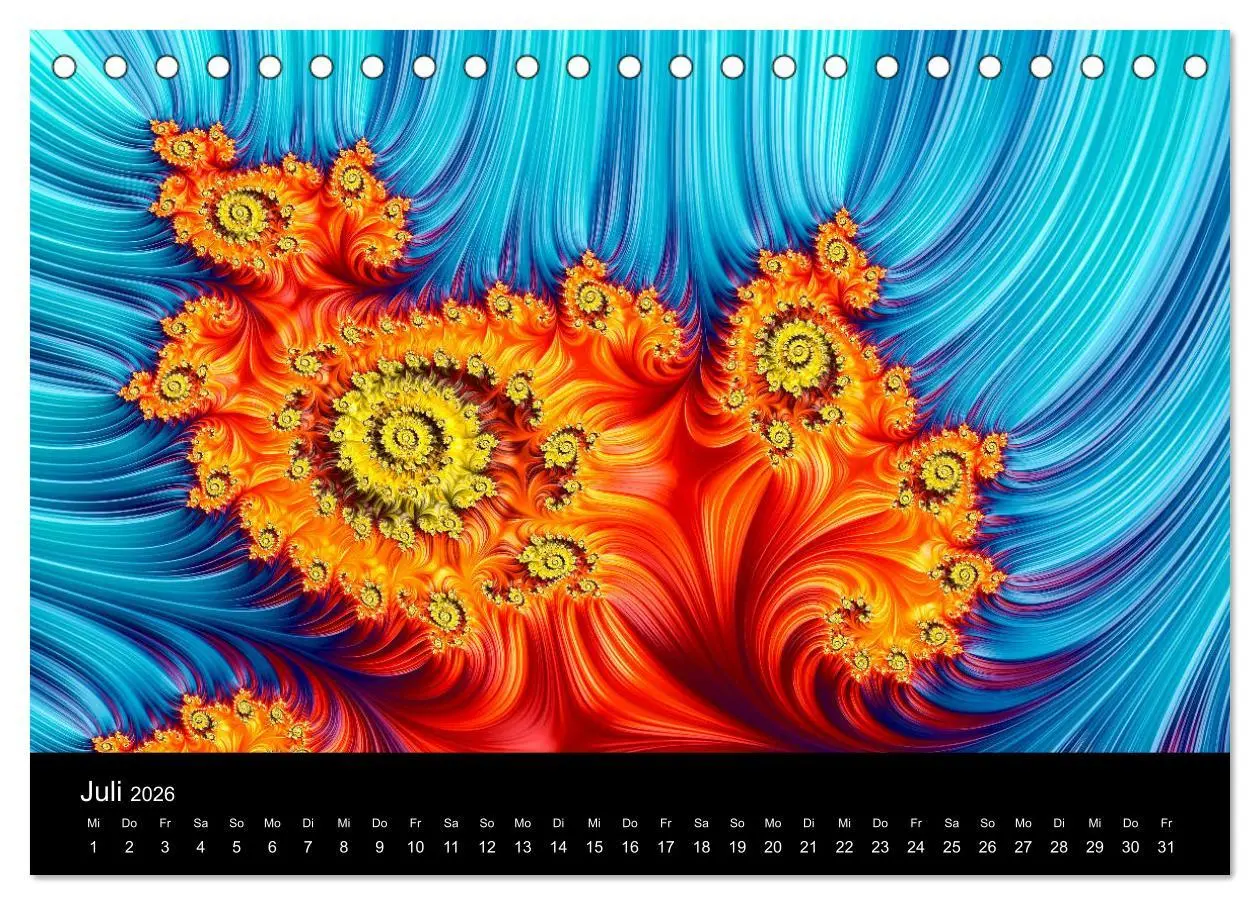 Bild: 9783457751695 | Fraktale - Farben - Formen 2026 (Tischkalender 2026 DIN A5 quer),...
