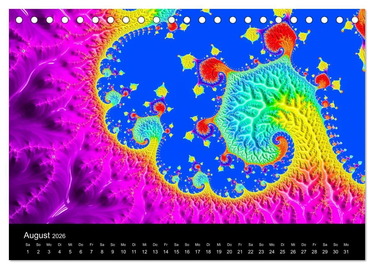 Bild: 9783457751695 | Fraktale - Farben - Formen 2026 (Tischkalender 2026 DIN A5 quer),...