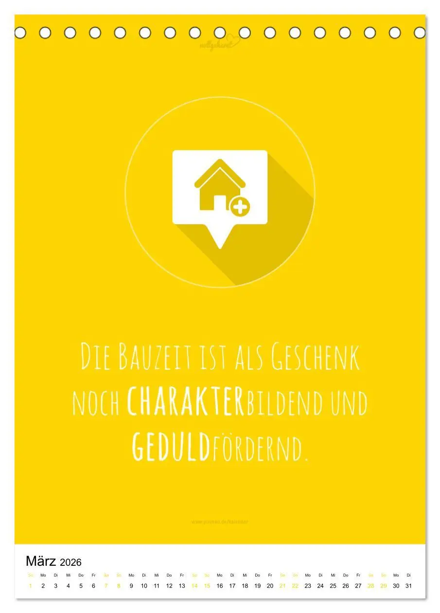 Bild: 9783516391695 | vollgeherzt: Der besondere Kalender für Bauherren mit motivierenden...