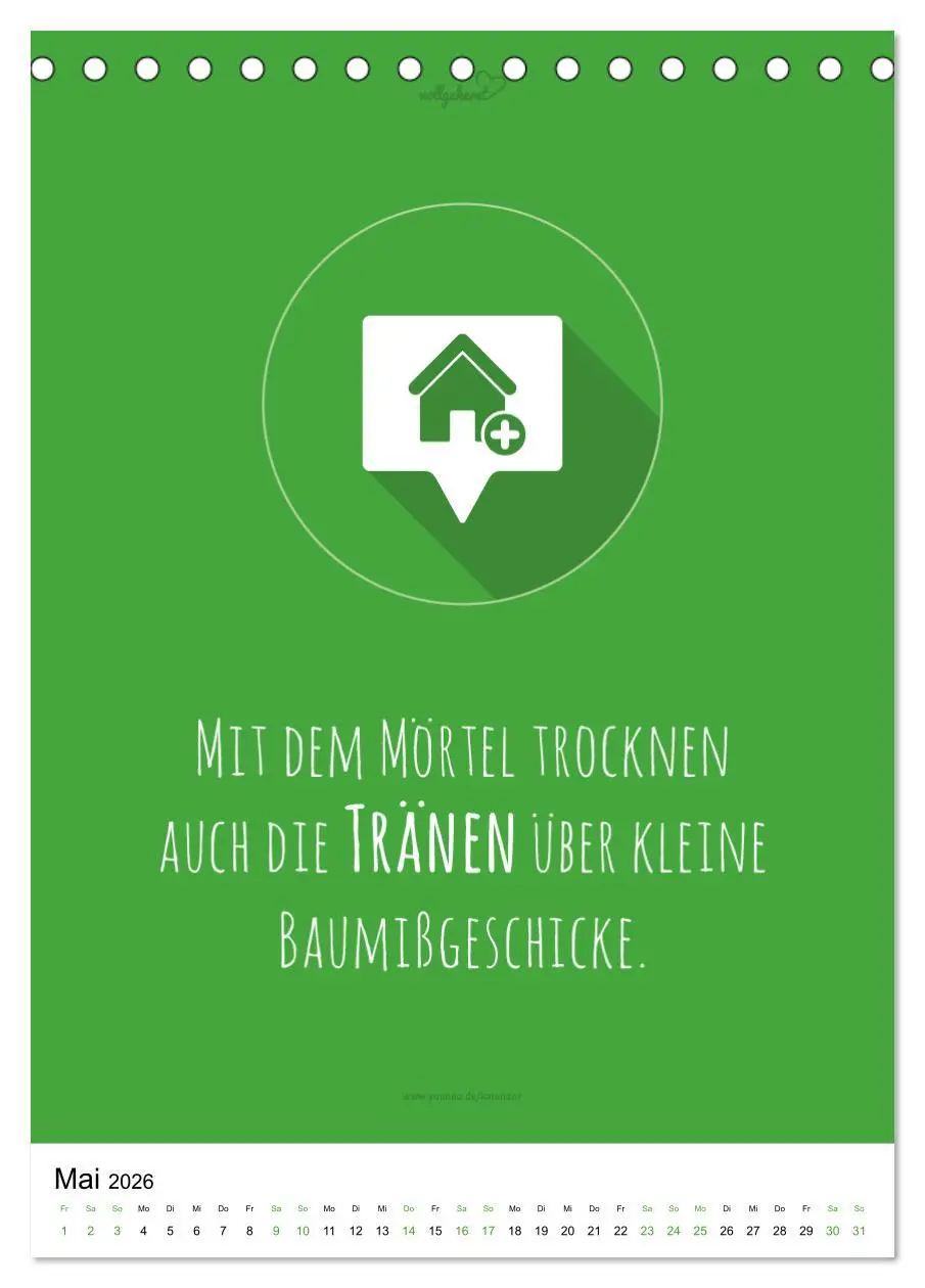 Bild: 9783516391695 | vollgeherzt: Der besondere Kalender für Bauherren mit motivierenden...
