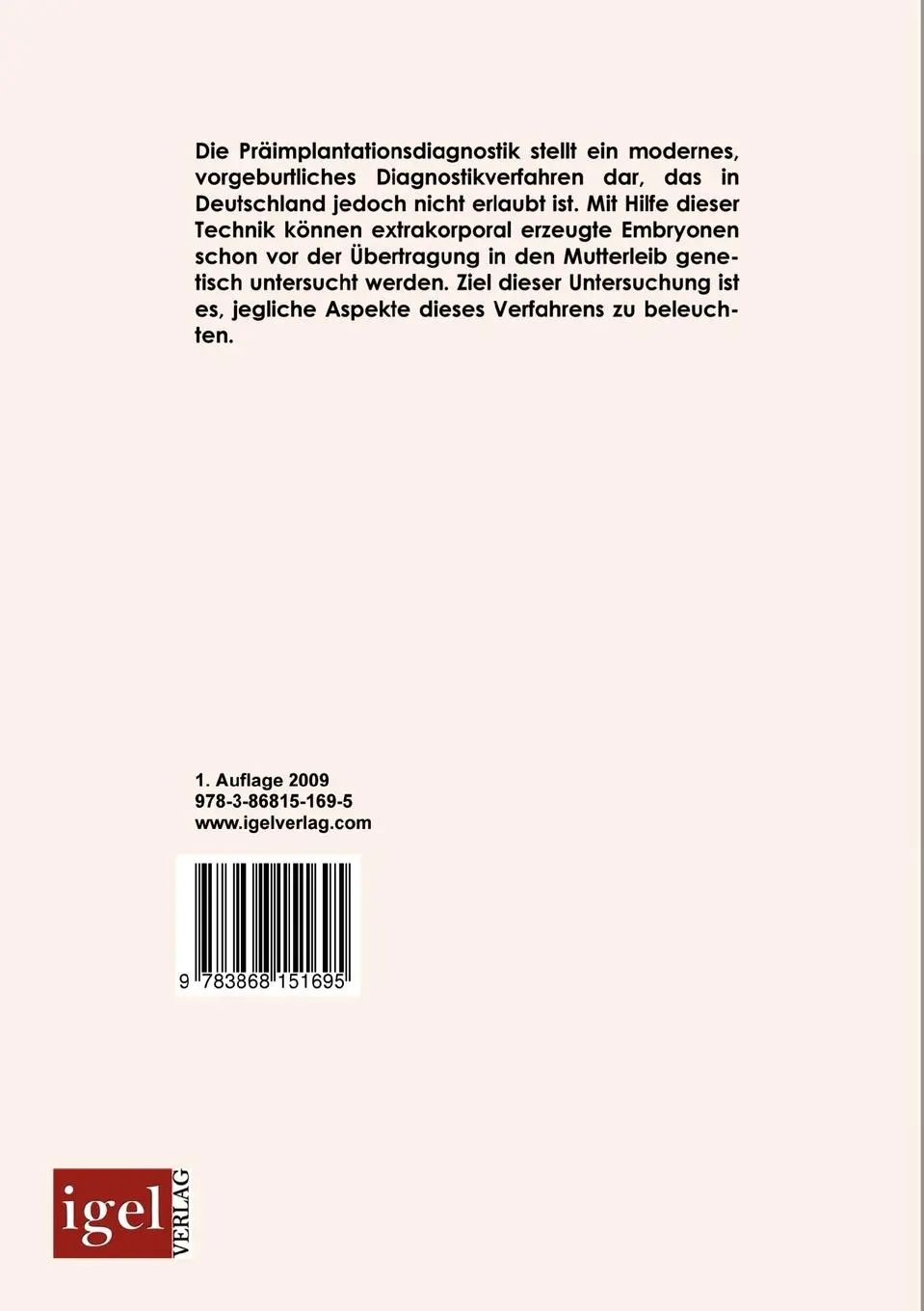 Rückseite: 9783868151695 | Medizinisch-naturwissenschaftliche, juristische und ethische...
