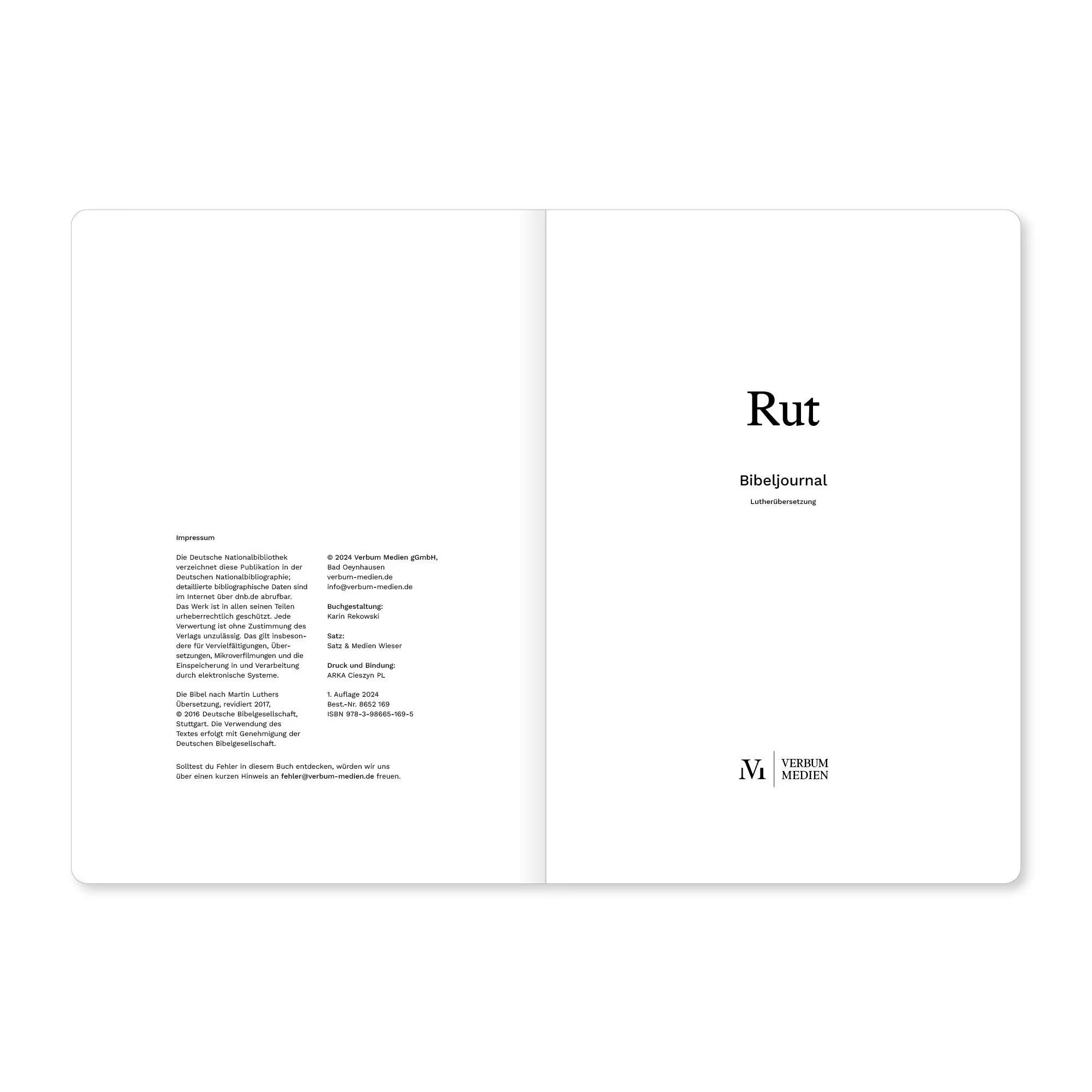 Bild: 9783986651695 | Rut (Bibeljournal) | Verbum Medien | Taschenbuch | Bibeljournal | 2024