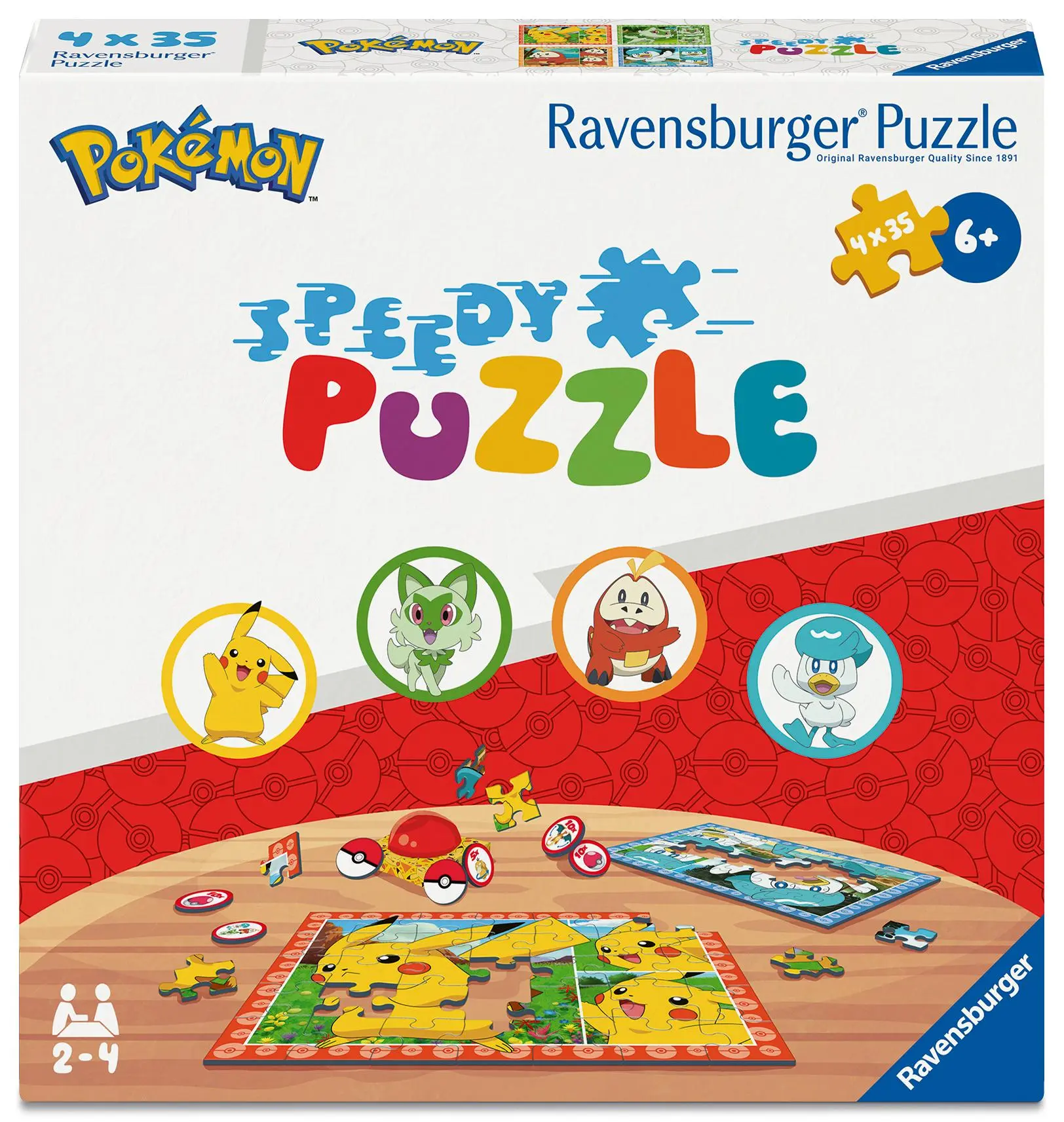 Cover: 4005555041795 | Kinderpuzzle 4x35 Teile - Speedy Puzzle Pokémon | Spiel | 12004179