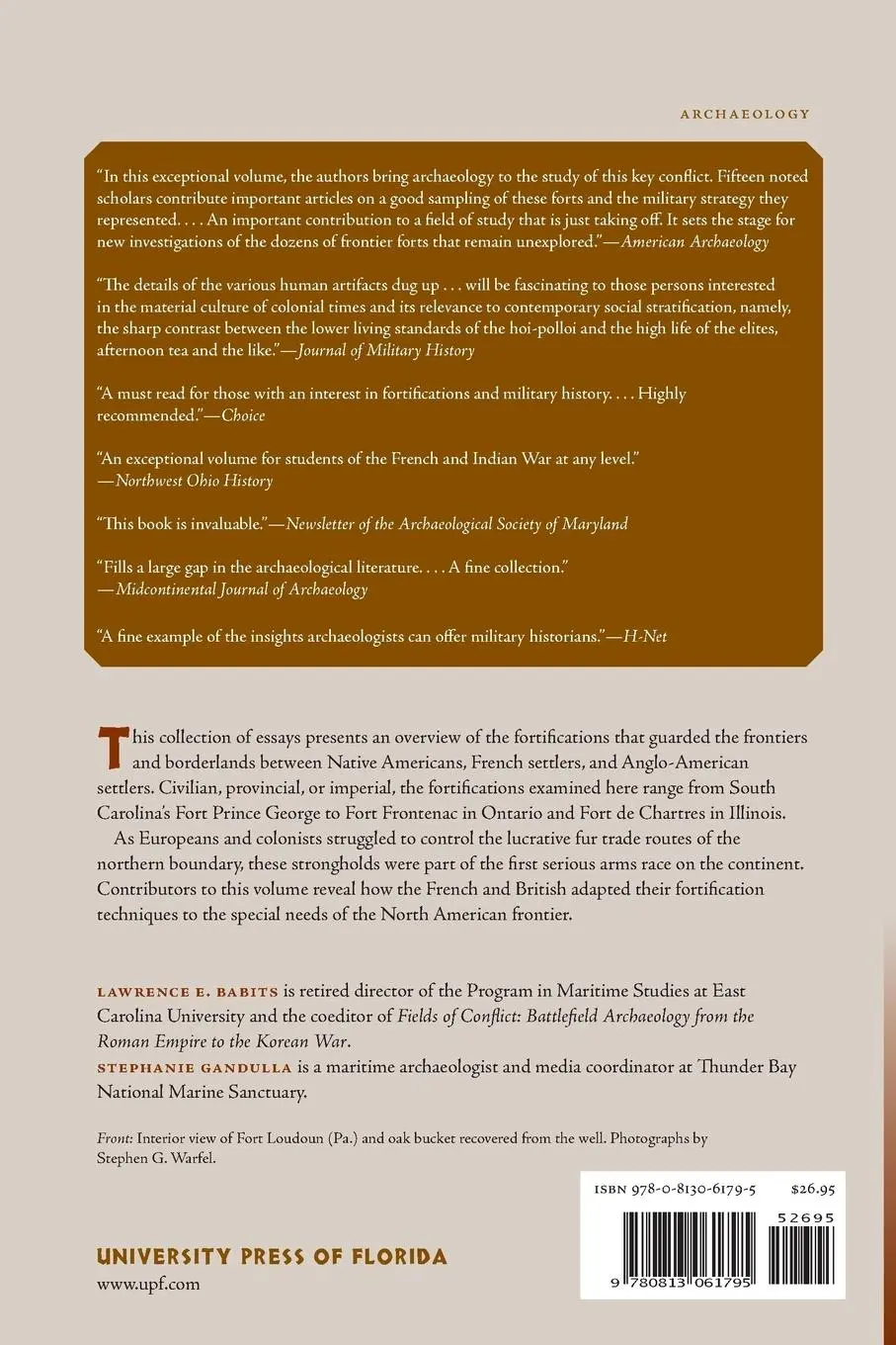 Rückseite: 9780813061795 | Archaeology of French and Indian War Frontier Forts | Babits (u. a.)