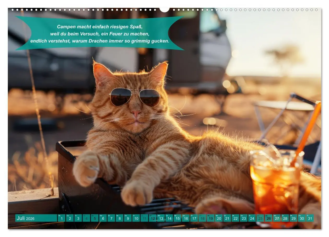 Bild: 9783457361795 | Der tierisch lustige Camping-Kalender (Wandkalender 2026 DIN A2...