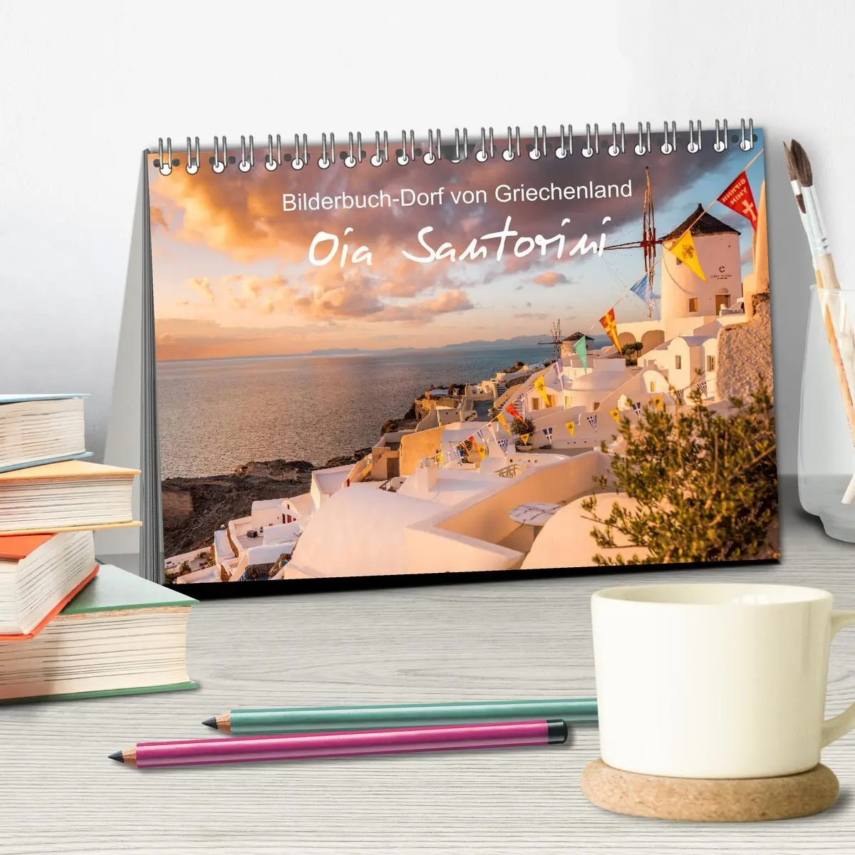 Bild: 9783457671795 | Oia Santorini - Bilderbuch-Dorf von Griechenland (Tischkalender...
