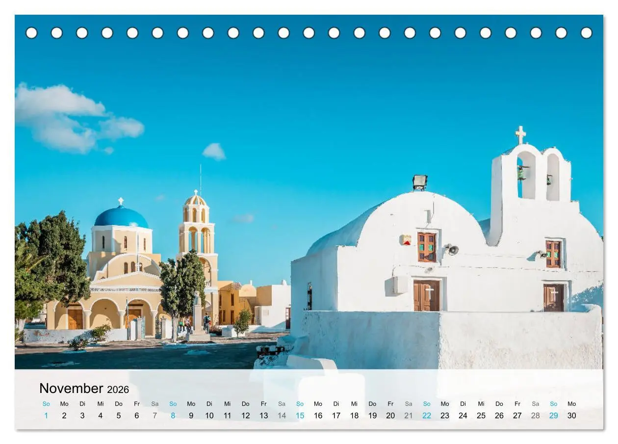 Bild: 9783457671795 | Oia Santorini - Bilderbuch-Dorf von Griechenland (Tischkalender...