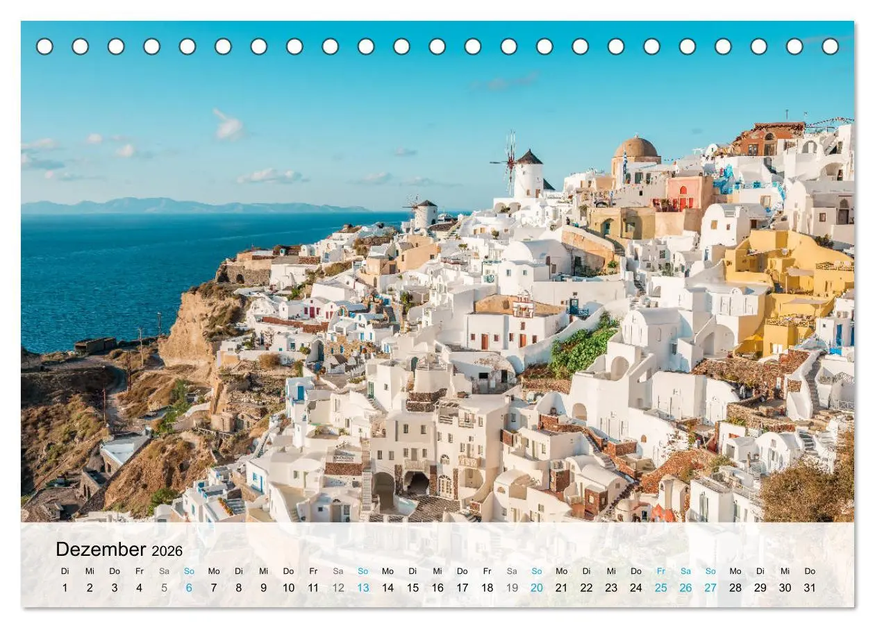 Bild: 9783457671795 | Oia Santorini - Bilderbuch-Dorf von Griechenland (Tischkalender...