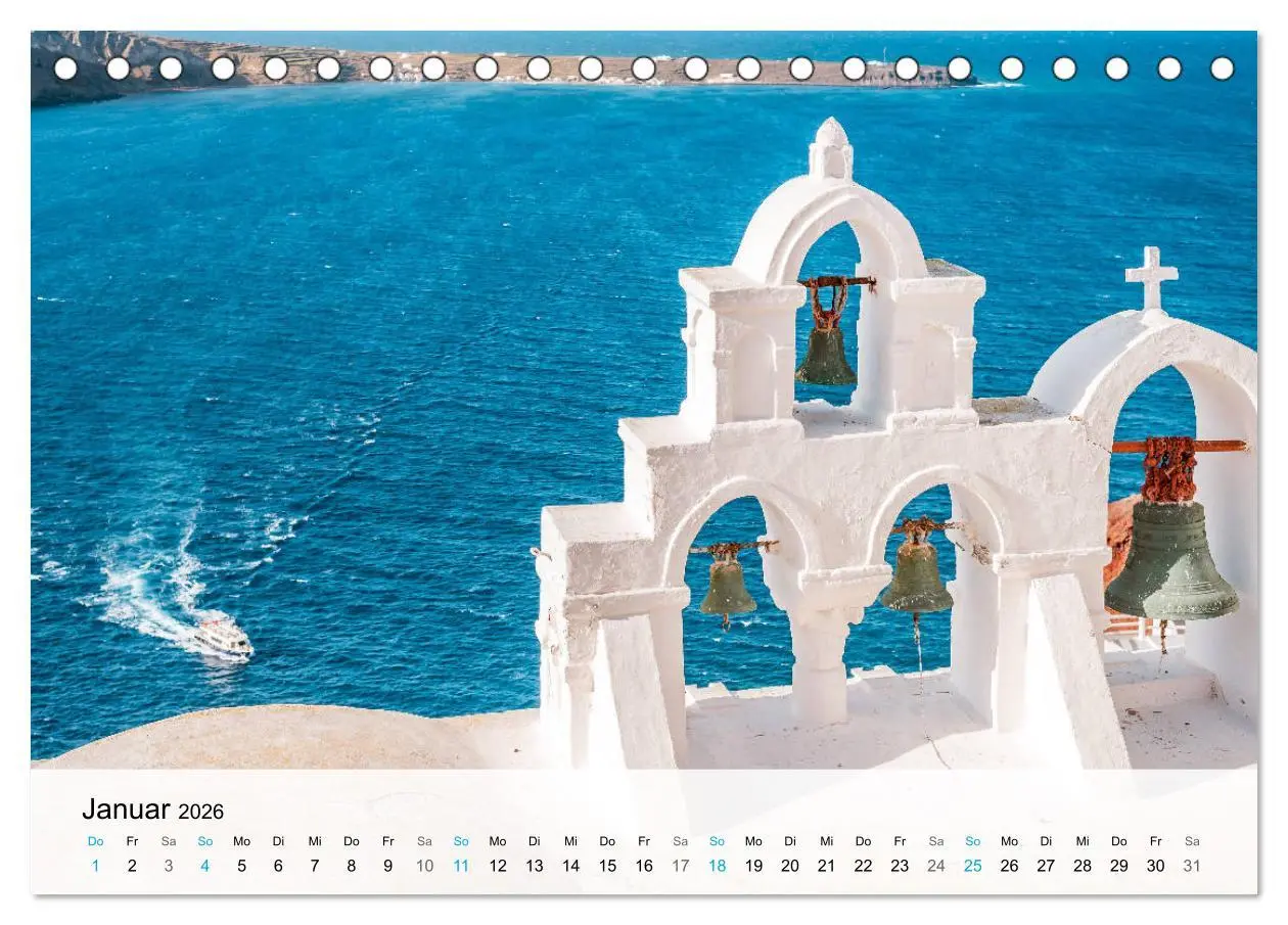 Bild: 9783457671795 | Oia Santorini - Bilderbuch-Dorf von Griechenland (Tischkalender...