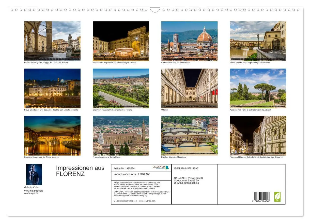 Bild: 9783457811795 | Impressionen aus FLORENZ (Wandkalender 2026 DIN A2 quer), CALVENDO...