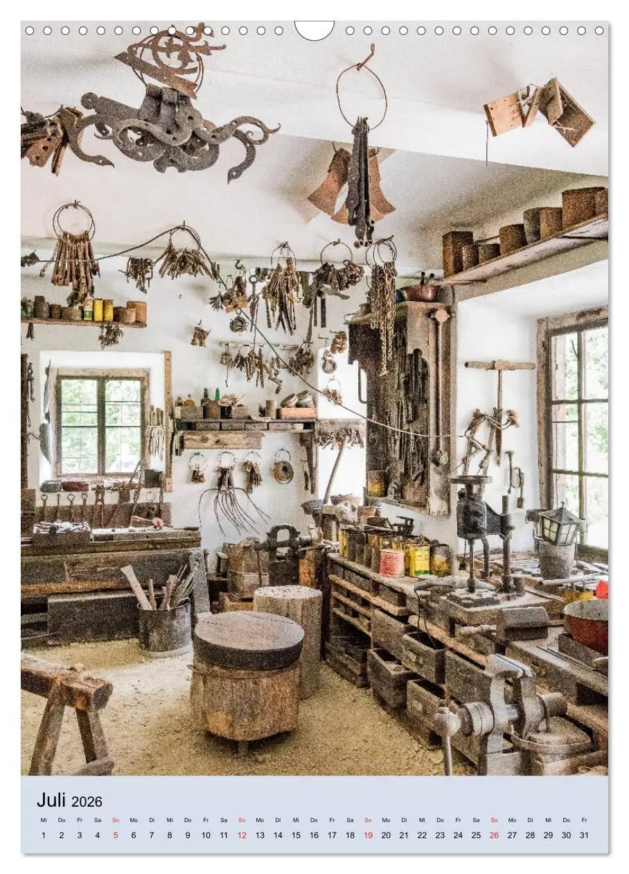 Bild: 9783516381795 | Alte Werkstätten, Werkbänke und Handwerkszeug (Wandkalender 2026...