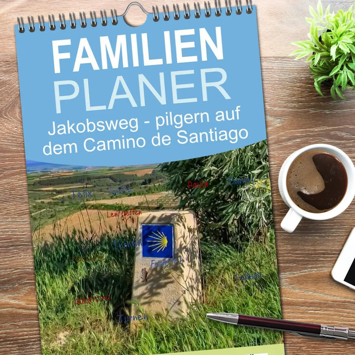 Bild: 9783516521795 | Familienplaner 2026 - Jakobsweg - pilgern auf dem Camino de...